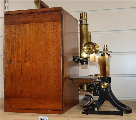 A Henry Crouch microscope and case